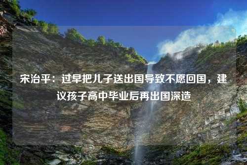 宋治平：过早把儿子送出国导致不愿回国，建议孩子高中毕业后再出国深造