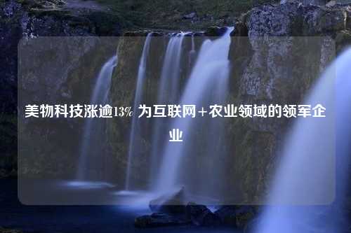 美物科技涨逾13% 为互联网+农业领域的领军企业